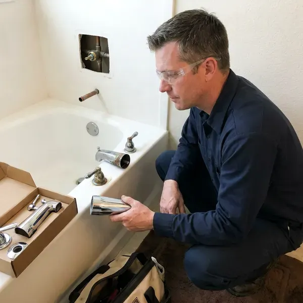 Local bathtub faucet replacement by HKV Plumbing, Milwaukee, WI