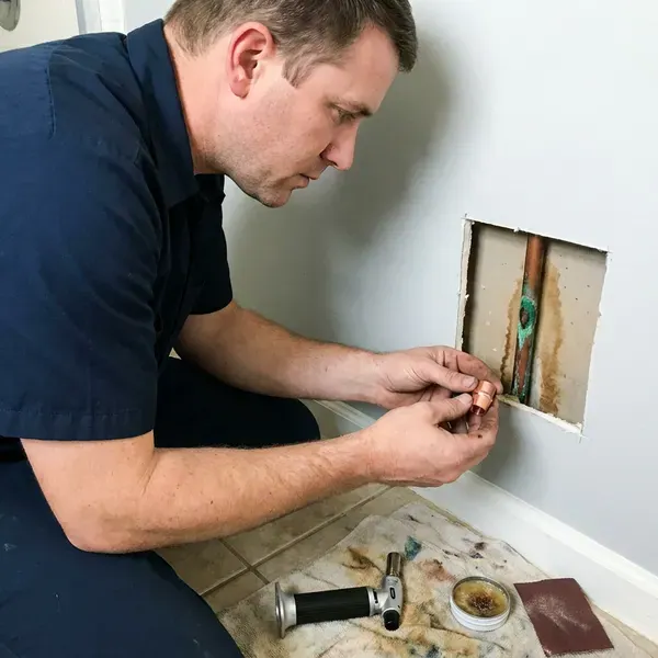 Professional copper pipe leak repair, Milwaukee, WI